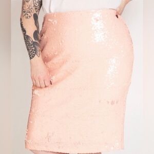 Eloquii - Light Pink Sequin Skirt - 20